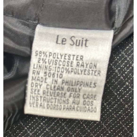 Le Suit Womens Pant Suit Size 14 in Black Speckle Y2K Career Workwear VTG Lined - Picture 8 of 9